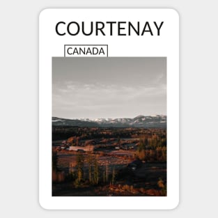 Courtenay British Columbia Canada Nature Landscape Rocky Mountains Souvenir Present Gift for Canadian T-shirt Apparel Mug Notebook Tote Pillow Sticker Magnet Sticker